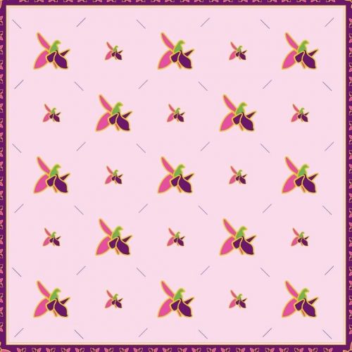 Khari BulBul pink silk scarf