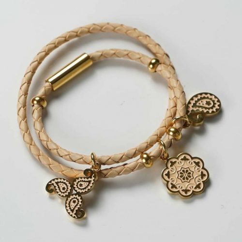 KHONCHALIQ Bracelet-transformer to necklace Beige Color