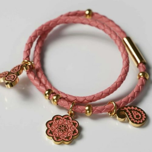 KHONCHALIQ Bracelet-transformer to necklace PINK Color