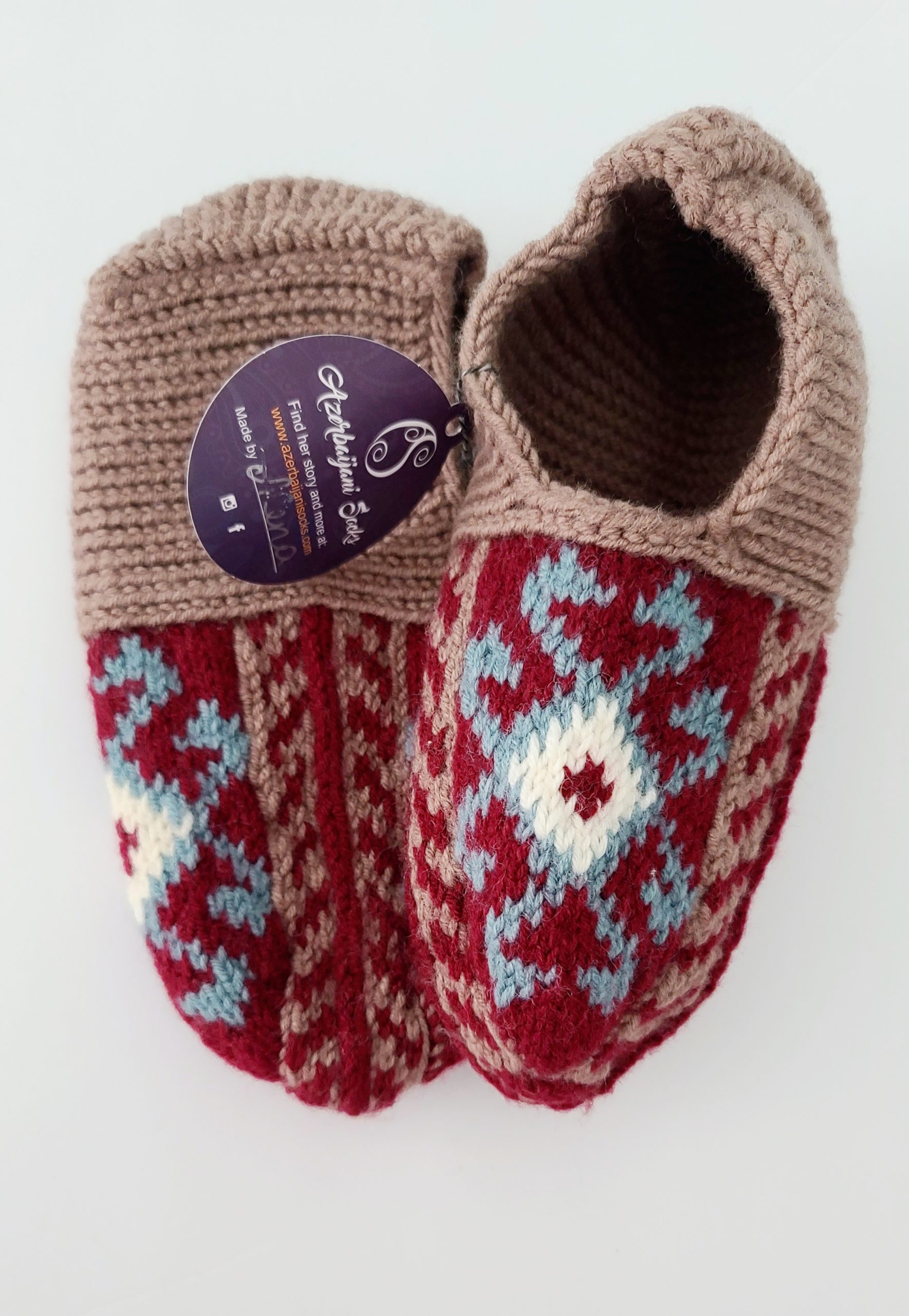 Afghan Slipper Socks Adult - choice of colours - Salago Totnes